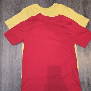 Wonder nation Short Sleeve Shirt Bundle, Red & Yellow Crewneck Shirt Bundle
